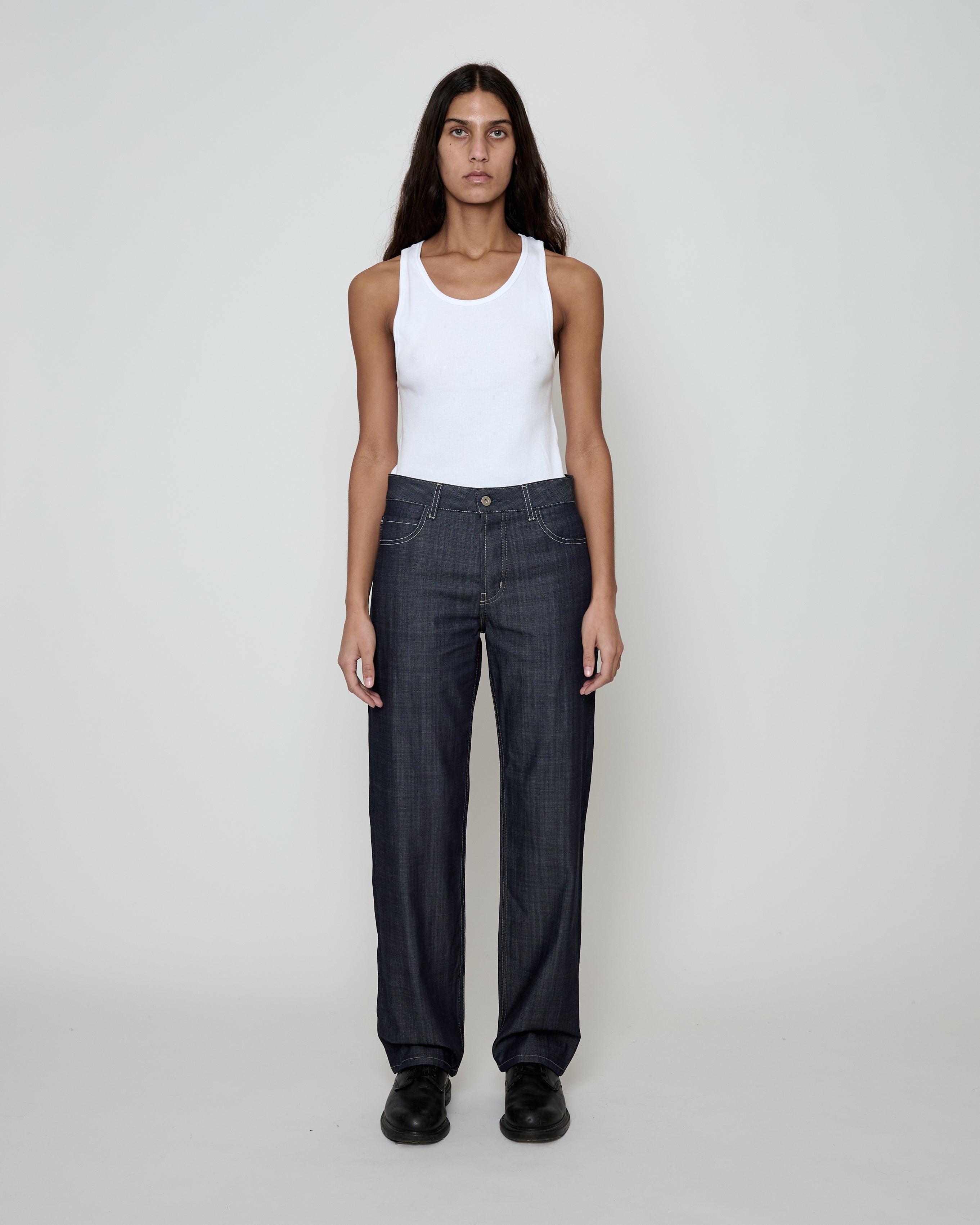 OLGA BASHA ストレートデニム インディゴ Olga Basha(オルガ バッシャ) Petra(Mid-rise) / INDIGO 公式通販